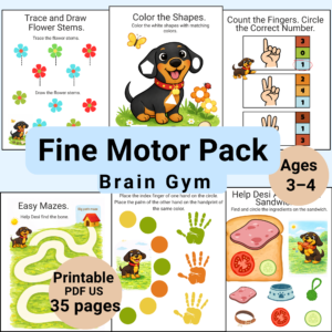 Fine Motor Skills Toddlers Worksheets