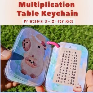 Multiplication Table Keychain Printable (1–12) for Kids