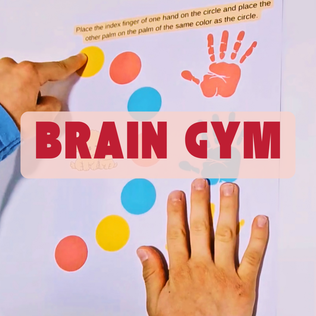 Brain gym activities for kids printable worksheet for focus and coordination