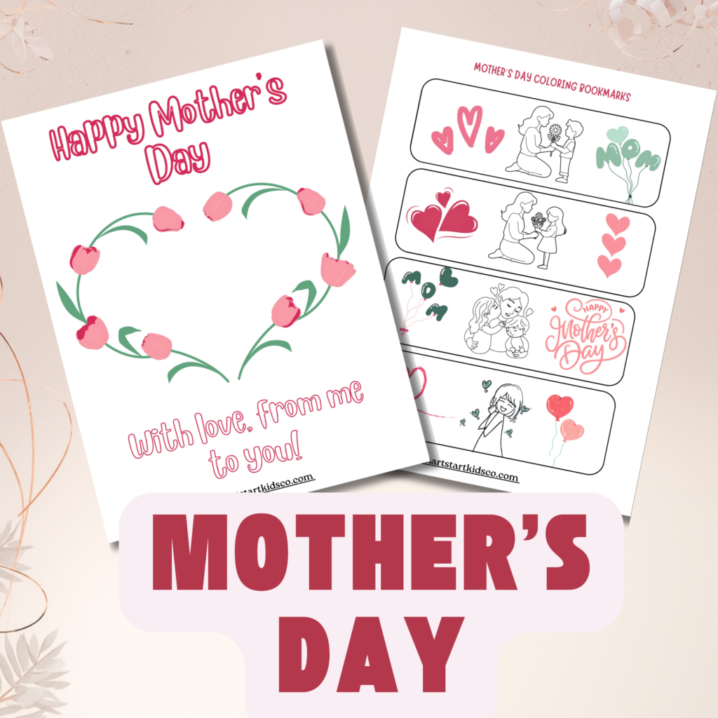 Free Mother’s Day printable worksheets for kids with coloring pages and activity sheets