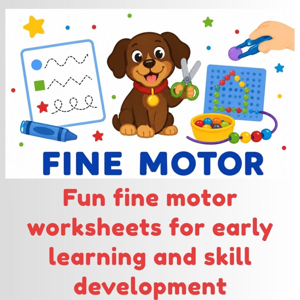 Fine motor printable activities for preschool and kindergarten kids