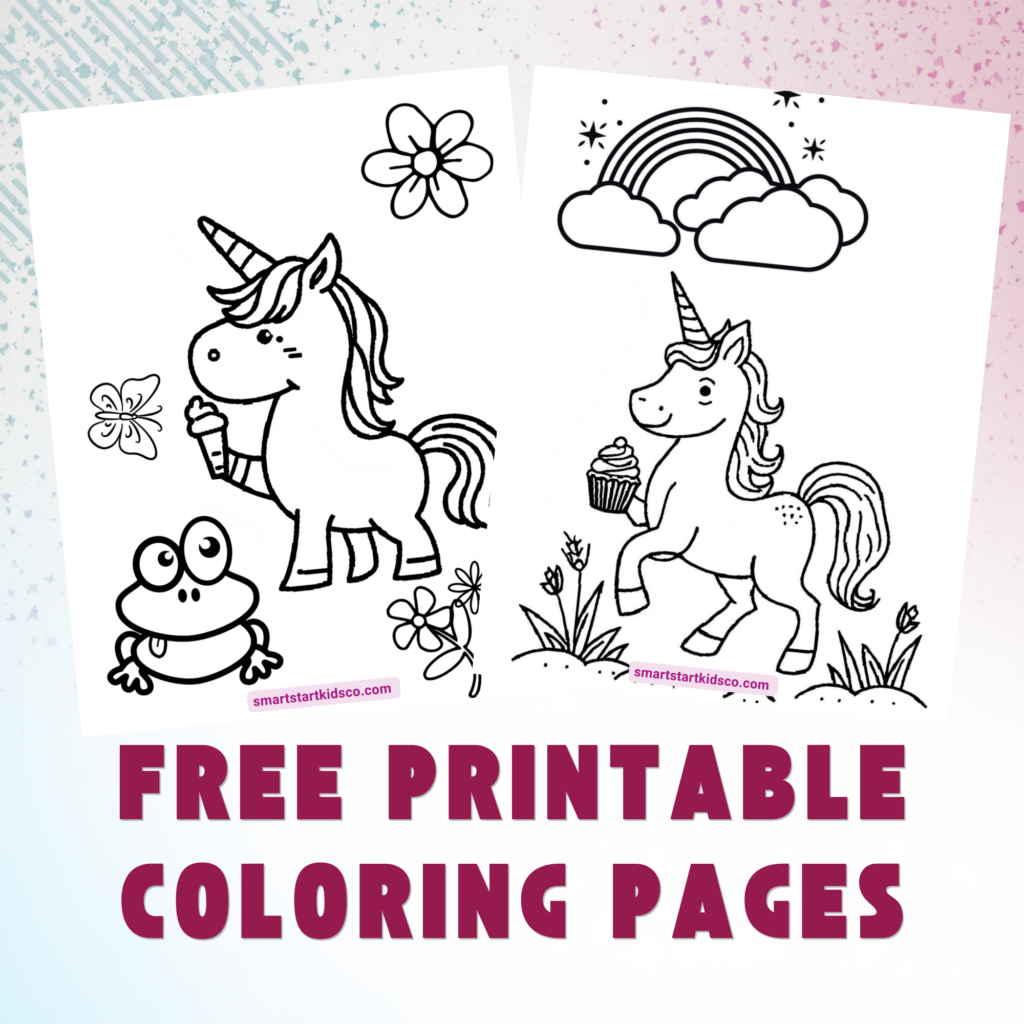 Free Printable Unicorn Coloring Pages for Kids – 2 Free Coloring Sheets