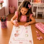 First letters matching printable worksheet with backpack flower and duck illustrations