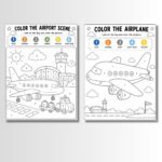 Airplane travel printable activities for kids