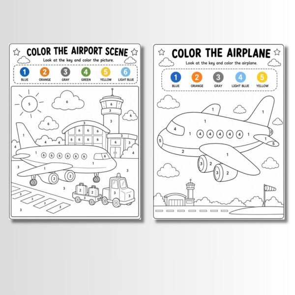 Airplane travel printable activities for kids