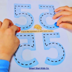 Brain gym activity for preschool kids with hand signs and alarm clock printable worksheet