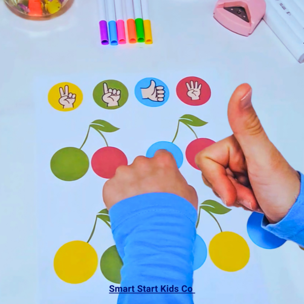 Kids learning printable with hand gesture matching and brain gym exercise