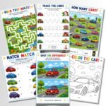 Kids travel busy book printable activity pages
