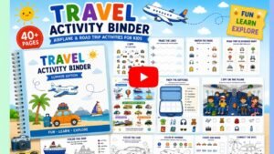 Printable Travel pack for kids Ages 3-6