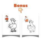 Bonus goose coloring pages included with counting flash cards.