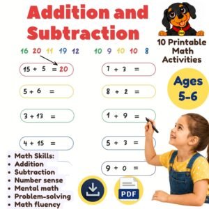 Addition and Subtraction Worksheets | Ages 5–6
