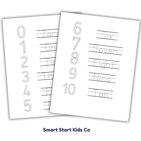 Alphabet tracing workbook preview pages for preschoolers