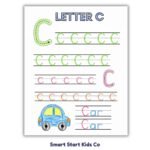 Preschool alphabet tracing worksheet printable PDF