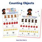 Counting Objects Worksheets for Kindergarten | Count and Match Printable Math Activities