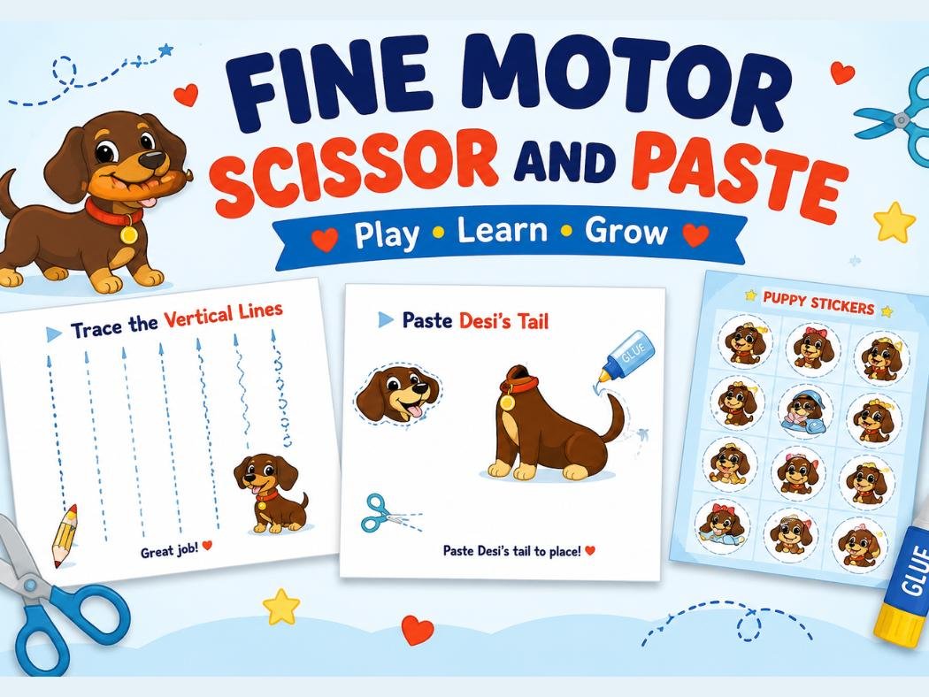 Fine Motor Scissor & Paste Activities