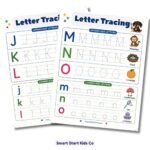 Letter Tracing Worksheets Pages J to O with Uppercase and Lowercase Alphabet Practice for Kids Ages 5-6