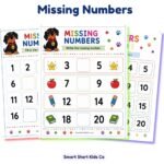 Missing Numbers Worksheets 1–20 for Kindergarten | Printable Number Sequence Activities