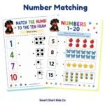 Number Matching Worksheets for Kindergarten | Match Numbers to Quantities