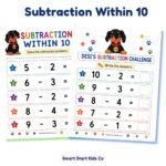 Subtraction Within 10 Worksheets for Kindergarten | Printable Math Practice