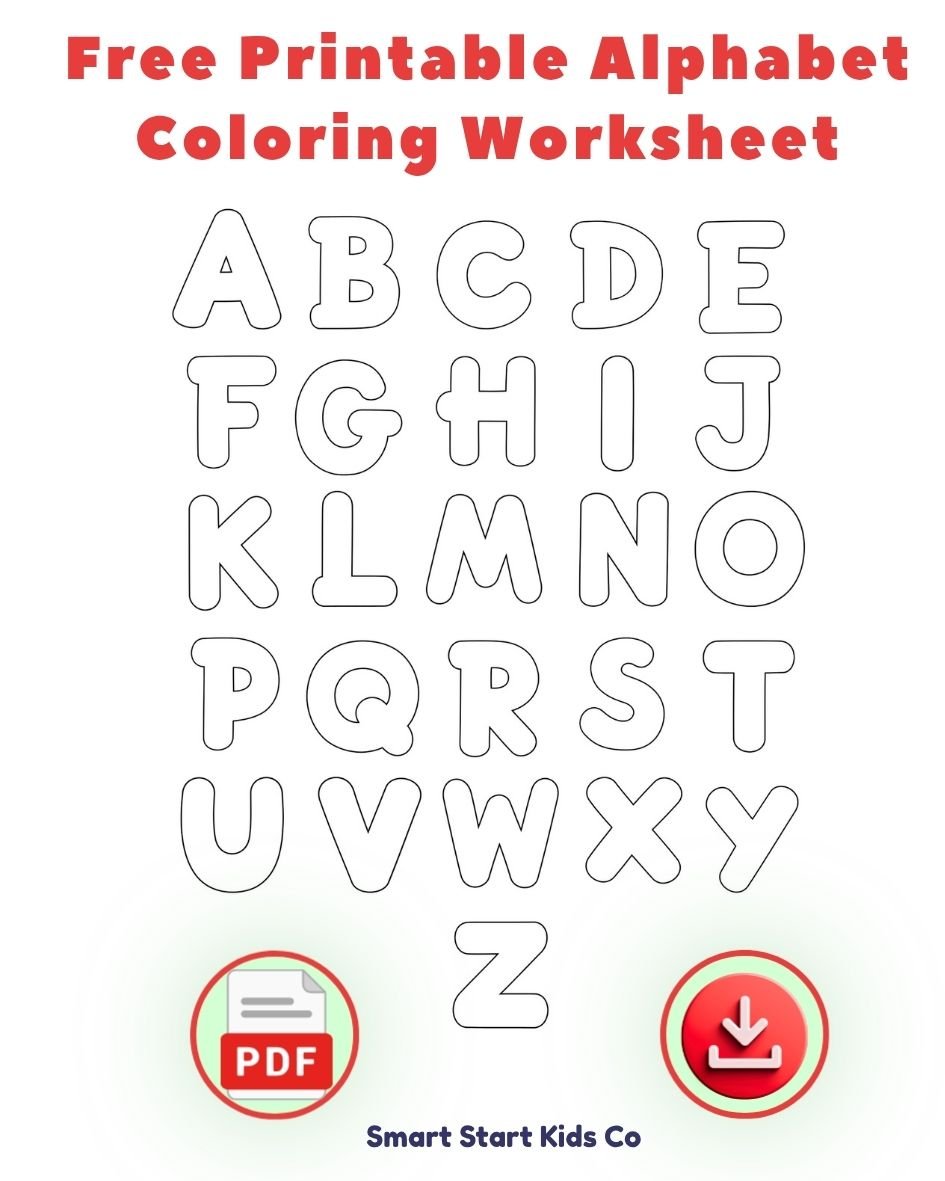 Free Printable Alphabet Color the Letters