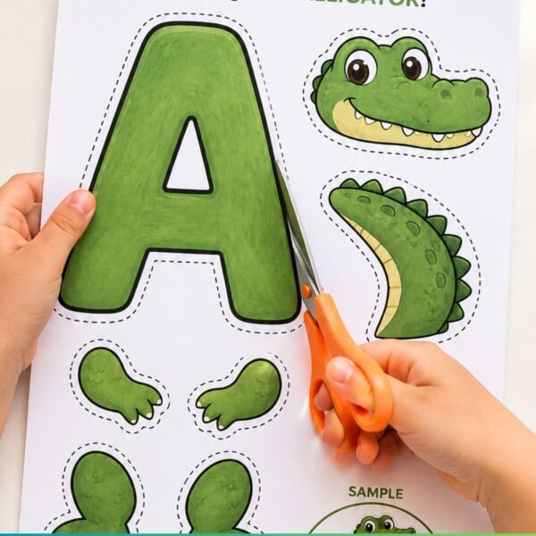 Printable Alphabet Animal Craft for Preschool