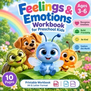 Feelings and emotions worksheets for preschool kids