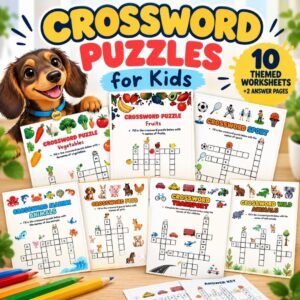Printable Crossword Puzzles for Kids | 10 Themed Worksheets